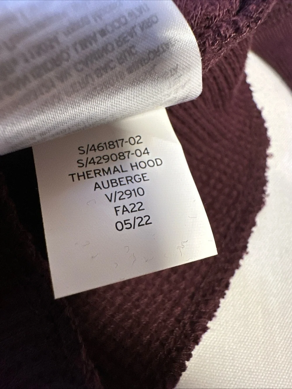 GAP Long Sleeve Hooded Waffle Knit Top - Mauve